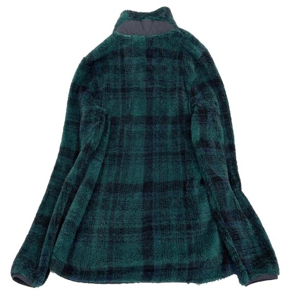 Eddie Bauer Green Tartan Plaid 1/4 Collar Fleece Pullover Sweater Jacket Men's L - Picture 7 of 7